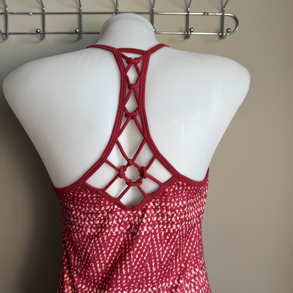 Prana Performance Spaghetti Strap Racerback Dress Reddish-Pink XS Shelf Bra - Picture 6 of 14